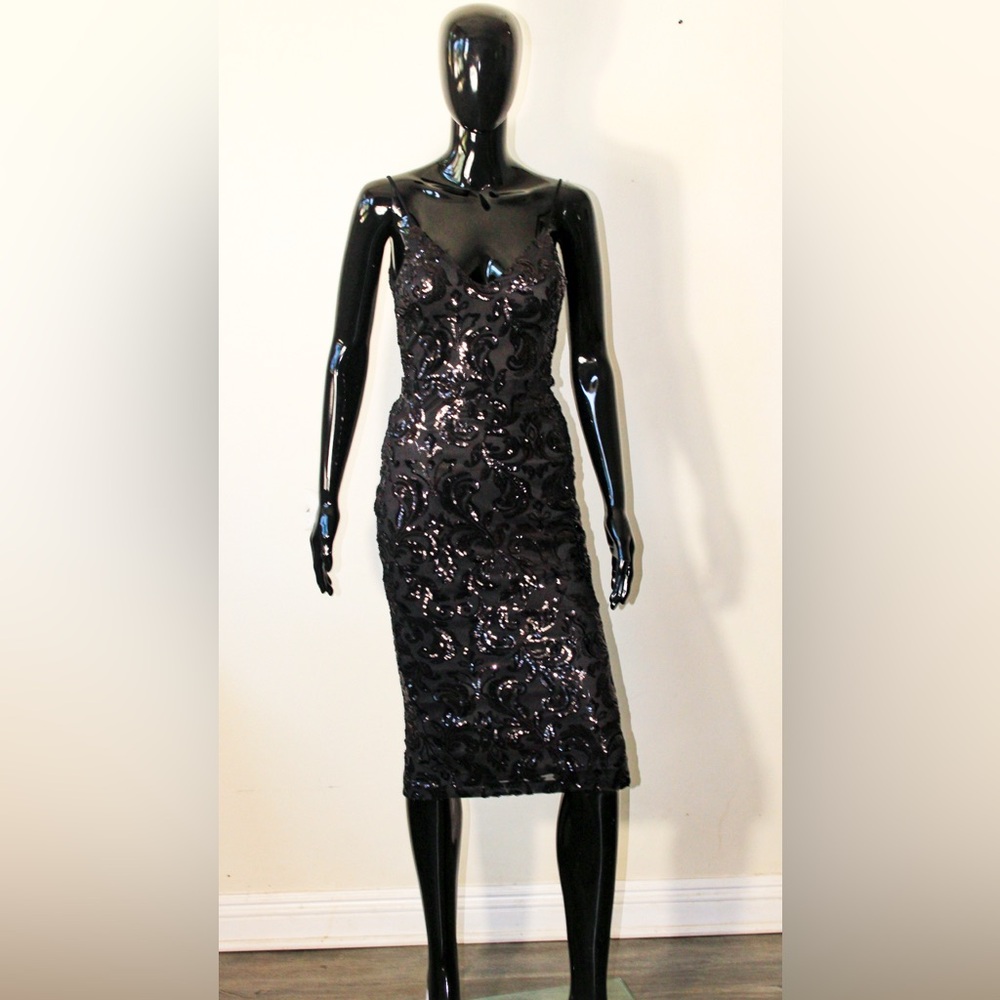 Elegant Black Sequin Dress